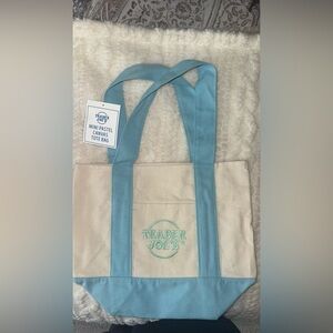 Trader Joe's Mini Pastel Canvas Tote Bag